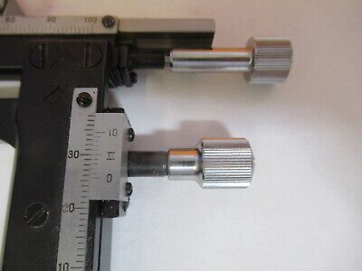 ANTIQUE JAPAN STAGE CLIPS XY MICROMETER MICROSCOPE PART AS PICTURED &FT-1-A-45