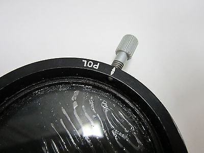 POLARIZER  LEITZ WETZLAR GERMANY [delaminated] MICROSCOPE OPTICS AS IS BIN#G7-64