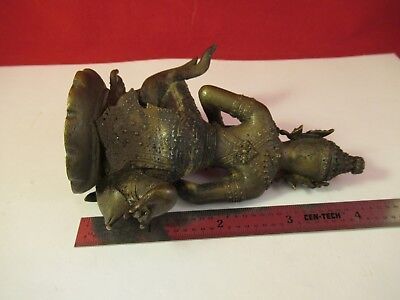 ANTIKE MESSING SKULPTUR Figur GÖTTIN HINDUISMUS THAILAND KAMBODSCHA INDIEN &amp;C8-A-03