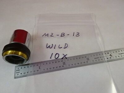 MICROSCOPE PART WILD SWISS OBJECTIVE LENS 10X OPTICS AS IS #M2-B-13