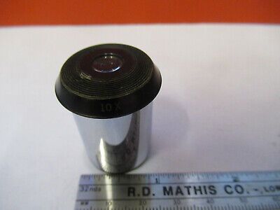 ANTIQUE BAUSCH LOMB EYEPIECE 10X OPTICS MICROSCOPE PART AS PICTURED &8z-a-115