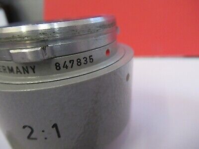 LEITZ OBJECTIVE 2:1 847835 MEASURING TOOLMAKER MICROSCOPE PART AS PIC &A9-A-82