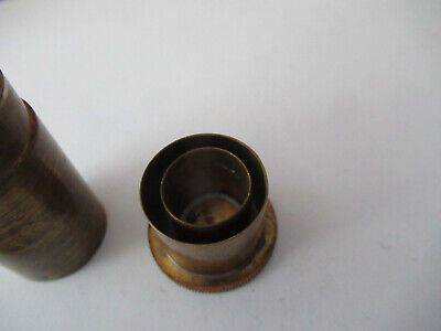 ANTIQUE BRASS ENGLAND EMPTY CAN of OBJECTIVE MICROSCOPE PART AS PICTURED F3-A-09