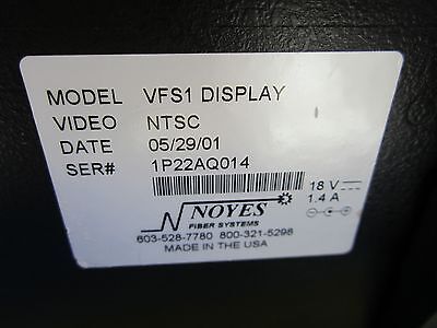 VFS 1 VIDEO FIBER SCOPE DISPLAY VFS1 NTSC AS IS BIN#G1