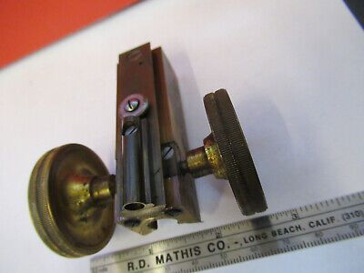 ANTIQUE MICROSCOPE PART LEITZ GERMANY BRASS GROSS STAGE  AS PICTURED &13-FT-31