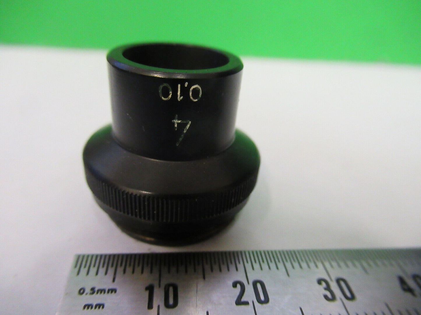 WILD HEERBRUGG SWISS 4X OBJECTIVE LENS MICROSCOPE PART AS PICTURED G5-A-64