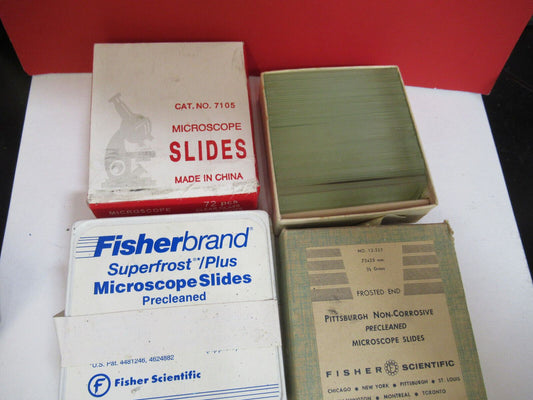 LOT GLASS SLIDES ASSORTED MICROSCOPE PART AS PICTURED Y7-B-35