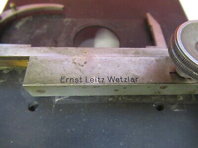 ANTIQUE LEITZ WETZLAR GERMANY STAGE X-Y MICROSCOPE PART AS PICTURED &B1-B-12