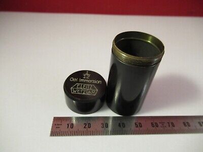 LEITZ GERMANY EMPTY OBJECTIVE CONTAINER 1/12 MICROSCOPE PART AS PICTURED &8-B-54