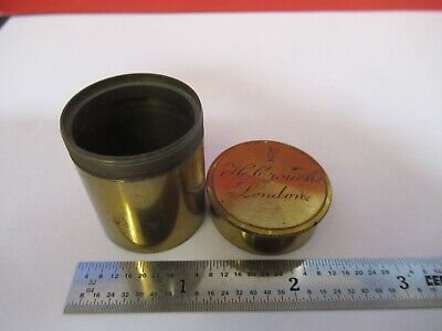 ANTIQUE BRASS HENRY CROUCH LONDON EMPTY OBJECTIVE CANISTER AS PICTURED &Q1-A-08