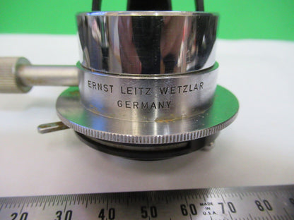 LEITZ WETZLAR GERMANY CONDENSER + IRIS MICROSCOPE PART AS PICTURED &Z5-C-11