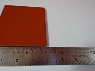 OPTICAL OPAQUE [Terracotta color] PLATE SQUARE OPTICS AS PICTURED &55R-A-01