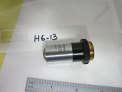 MICROSCOPE PART OBJECTIVE CARL ZEISS POL 12.5X PLANACHROMAT OPTICS BIN#H6-13