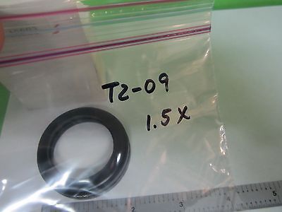 MICROSCOPE PART STEREO OBJECTIVE 1.5X LENS OPTICS AS IS BIN#T2-09