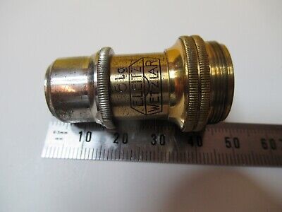 ANTIQUE OBJECTIVE BRASS LEITZ 6lg OPTICS MICROSCOPE PART AS PICTURED &14-C-24