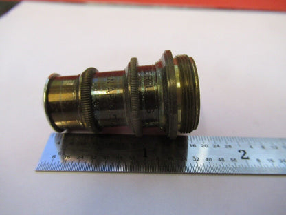 SPENCER 4mm BRASS ANTIQUE OBJECTIVE OPTICS MICROSCOPE PART AS PICTURED &H6-A-36