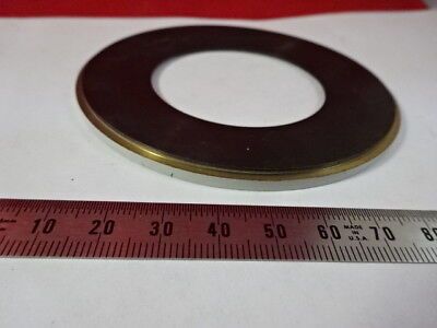 BRASS STAGE TABLE NEOPHOT AUS JENA GERMANY MICROSCOPE PART AS PICTURED #5-A-58