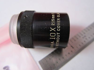 MICROSCOPE OBJECTIVE BAUSCH LOMB EPI 10X OPTICS #12-03 BIN#12