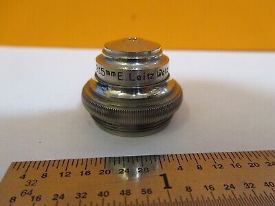 ANTIQUE ERNST LEITZ WETZLAR OBJECTIVE 3mm MICROSCOPE PART AS PICTURED &A3-B-82