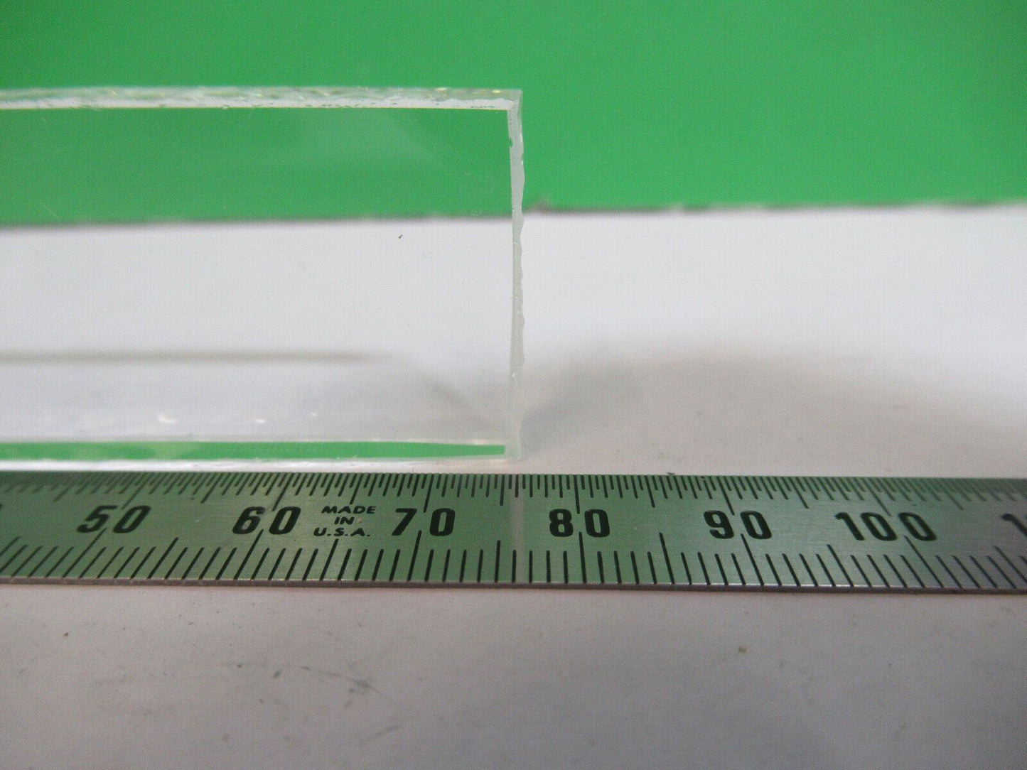 OPTICAL GLASS BLOCK 1/4 X 1 X 3 INCHES OPTICS AS PICTURED &Z8-A-67