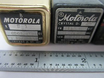 LOT 4 EA MOTOROLA QUARTZ CRYSTAL FREQUENCY CONTROL RADIO AS IS BIN#K6-08