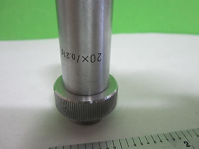 MICROSCOPE PART LEITZ WETZLAR GERMANY OBJECTIVE 20X OPTICS AS IS BIN#S1-L-12