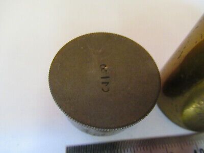 CARL ZEISS GERMANY EMPTY BRASS OBJECTIVE CANISTER MICROSCOPE PART  &H1-B-11