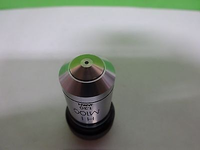 MICROSCOPE PART OBJECTIVE OLYMPUS JAPAN HI M100 100X OPTICS AS IS BIN#Y3-H-08