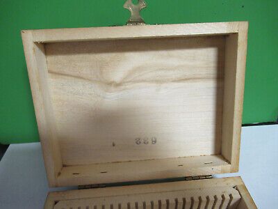 EMPTY WOOD BOX for SLIDE BAUSCH LOMB MICROSCOPE PART AS PICTURED R9-A-69