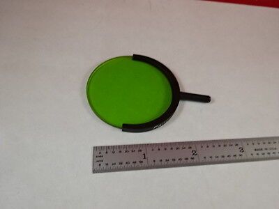 MICROSCOPE PART LEITZ GERMANY GREEN FILTER PANCHROM OPTICS AS IS #S4-A-01