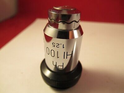 WILD HEERBRUGG SWISS 100X PH PHASE OBJECTIVE MICROSCOPE PART AS PICTURED FT-6-27