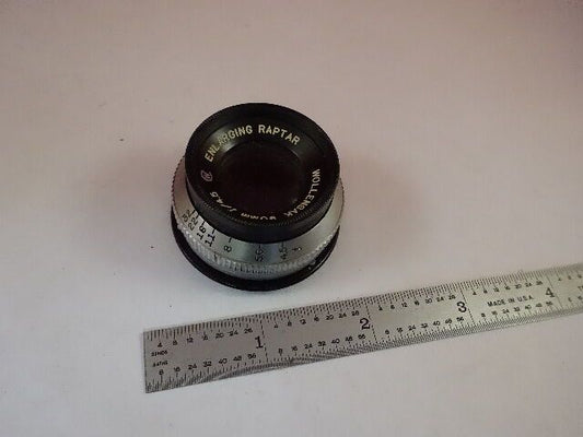 OPTICAL ENLARGING WOLLENSAK LENS RAPTAR 90 mm IRIS DIAPHRAGM OPTICS AS IS 33A-80