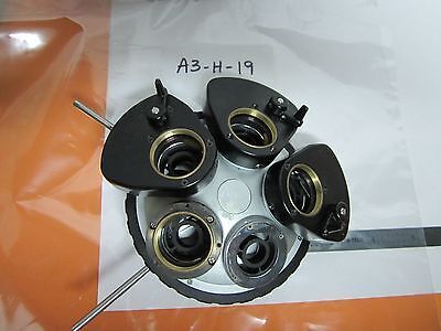 For parts MICROSCOPE NOSEPIECE NIKON + DIC ADAPTORS OPTICS AS IS BIN#A3-H-19