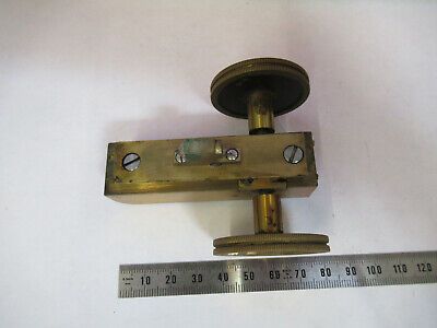 ANTIQUE BAUSCH LOMB BRASS STAGE 1,800's  MICROSCOPE PART AS PICTURED &P8-A-54