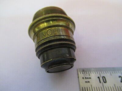 ANTIQUE BRASS JR DANCER OBJECTIVE MICROSCOPE PART LONDON AS PICTURED &87-FT-50