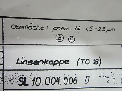 OPTICAL LASER HEADER SCHOTT GERMANY GLASS TO-18 LOT 17 EA LASER OPTICS BIN#PSEL