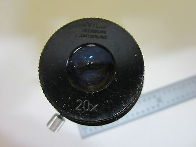 MICROSCOPE EYEPIECE WILD HEERBRUGG SWISS 20X OPTICS AS IS BIN#32-B-04