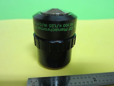 MICROSCOPE ZEISS OBJECTIVE 100X INFINITY OPTICS HI PLANACHROMAT BIN#11-DT-Y