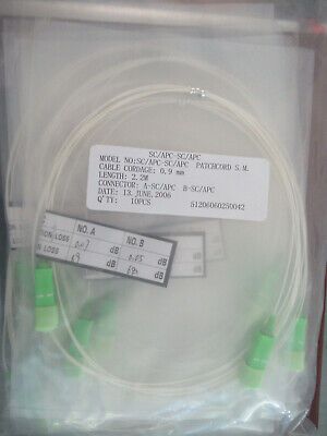 fiber optics SC/APC-SC/APC PATCHCORD 10 PCS LOT OPTICAL AS PICTURE &lob