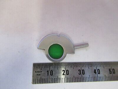 OPTICAL GLASS MOUNTED GREEN FILTER MICROSCOPE PART OPTICS AS PICTURED #93-A-37