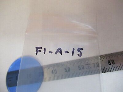 OPTICAL BLUE GLASS FILTER MICROSCOPE PART OPTICS AS PICTURED &F1-A-15