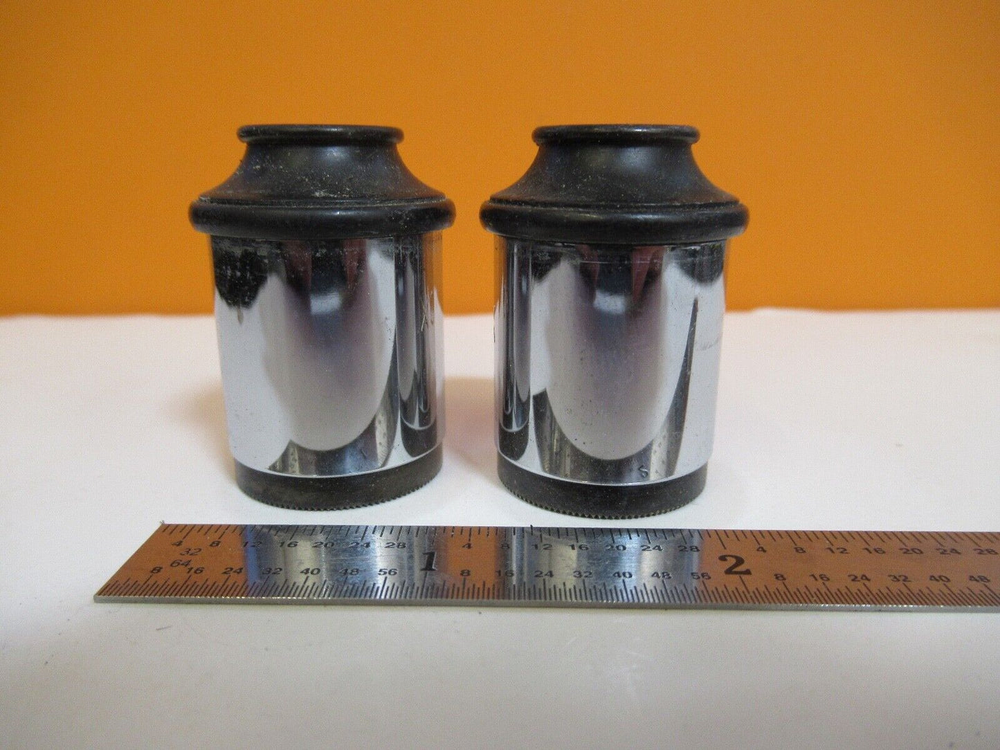 ANTIQUE PAIR SPENCER EYEPIECE 10X OPTICS MICROSCOPE PART AS PICTURED &A4-A-24