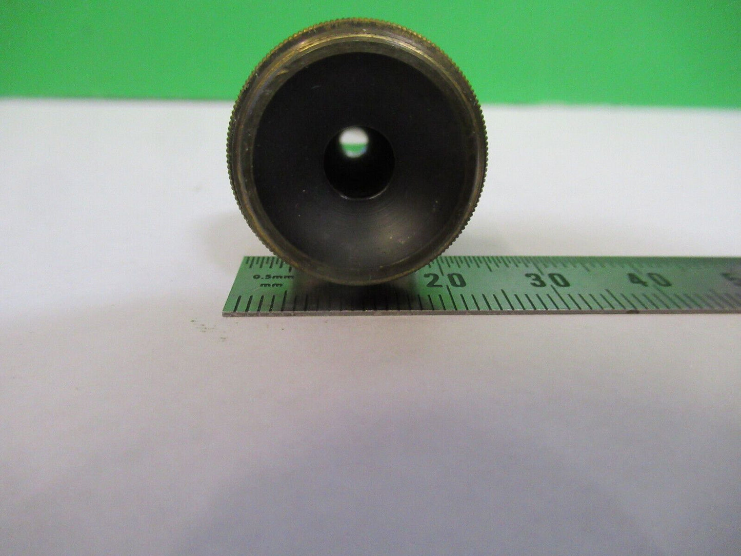 SPENCER OBJECTIVE 95X ANTIQUE BRASS MICROSCOPE PART AS PICTURED &R7-B-14x