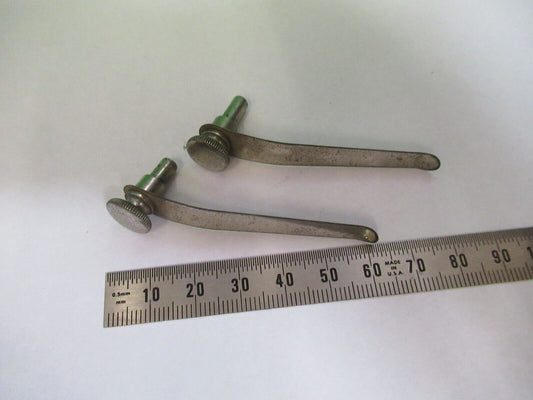 SPENCER AO  PAIR CLIPS STAGE MICROSCOPE PART AS PICTURED #R7-B-11x