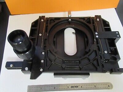 OLYMPUS JAPAN STAGE TABLE XY MICROMETER MICROSCOPE PART AS PICTURED &14-FT-33