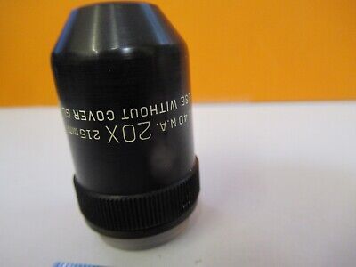 BAUSCH LOMB 20X 215mm OBJECTIVE OPTICS MICROSCOPE PART AS PICTURED &85-B-61