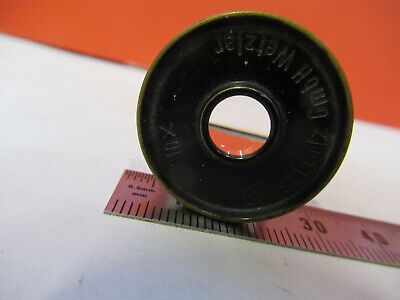 ANTIQUE ERNST LEITZ 10X LENS OPTICS EYEPIECE MICROSCOPE PART AS PICTURED &93-A-4