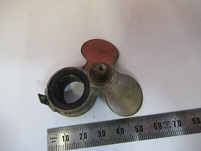 ANTIQUE BAUSCH LOMB NOSEPIECE CAPS MICROSCOPE PART AS PICTURED &8Z-A-78