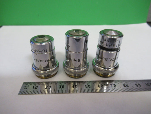 LOT OBJECTIVES LENSES VINTAGE SPENCER MICROSCOPE PART AS PICTURED &S9-B-54