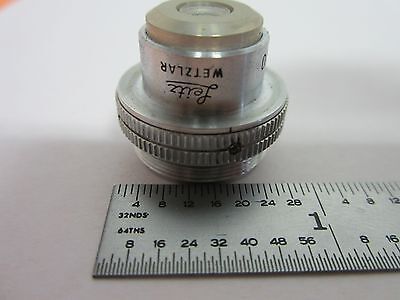 MICROSCOPE PART OBJECTIVE LEITZ GERMANY 3.5X OPTICS AS IS BIN#K2-20